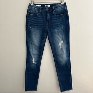 VIGOSS Jeans Women’s Size 30 Skinny Essential Mid Rise Distressed Raw Hem